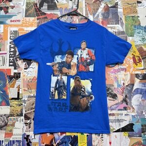 Star Wars The‎ Force Awakens Finn Poe Chewbacca BB8 Graphic T Shirt Size Small